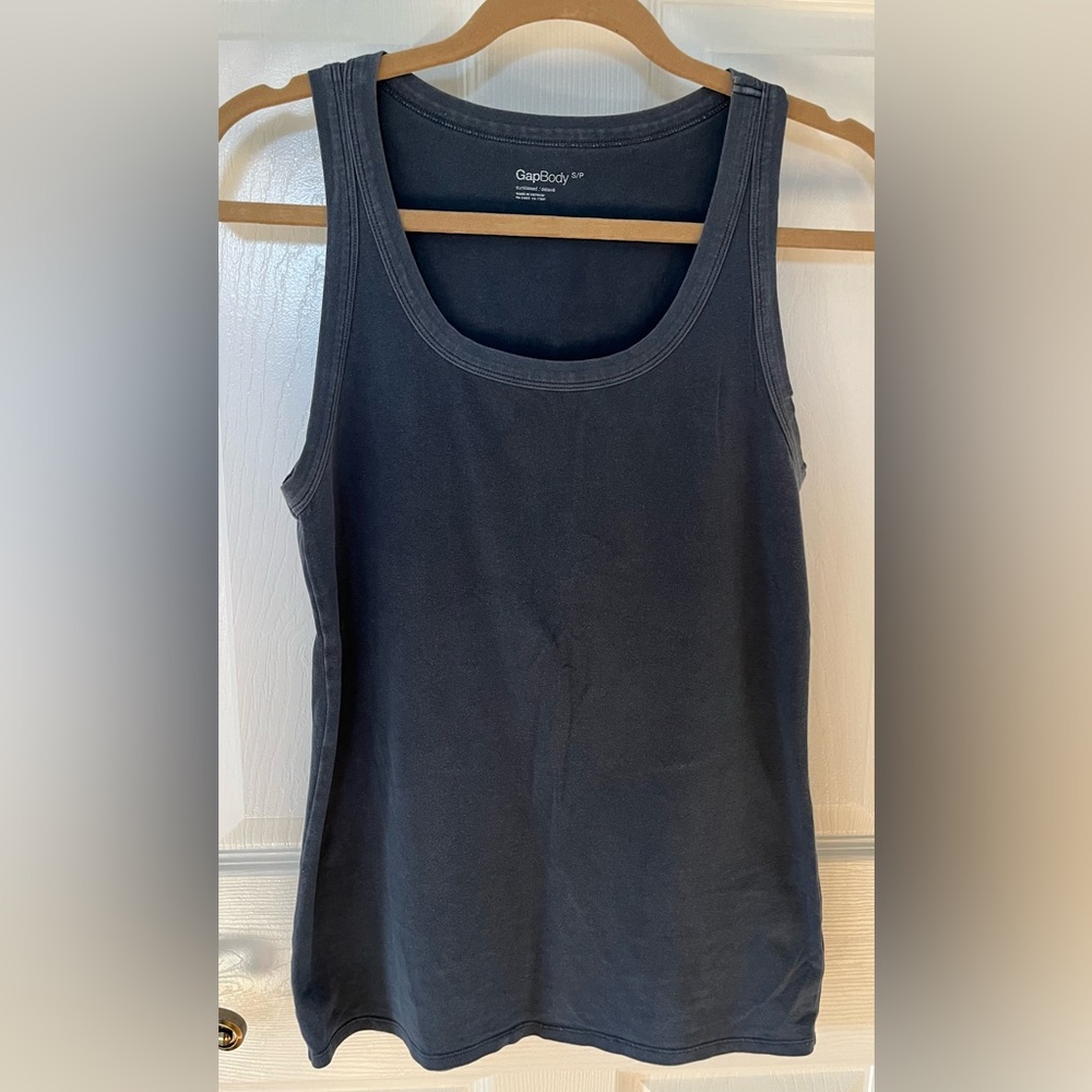 2 Gap Body long Blue and Gray Tank Tops - Picture 3 of 4